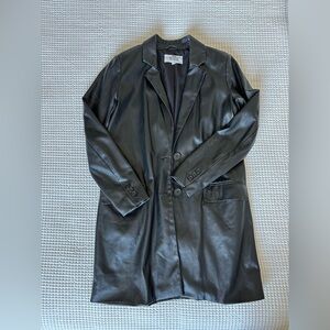 Steve Madden Black Leather Trench